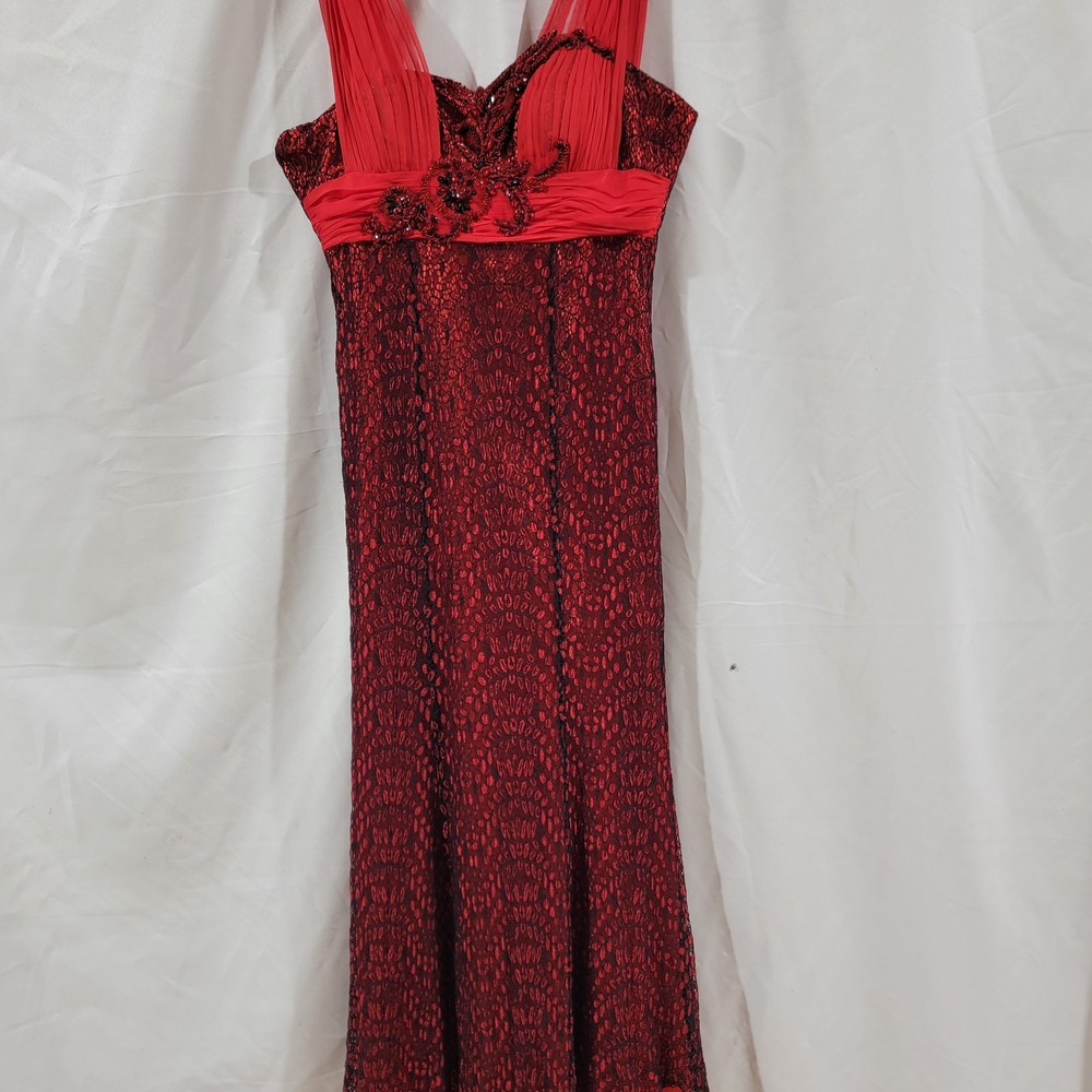 Dancing Queen Red and Black Evening Dress